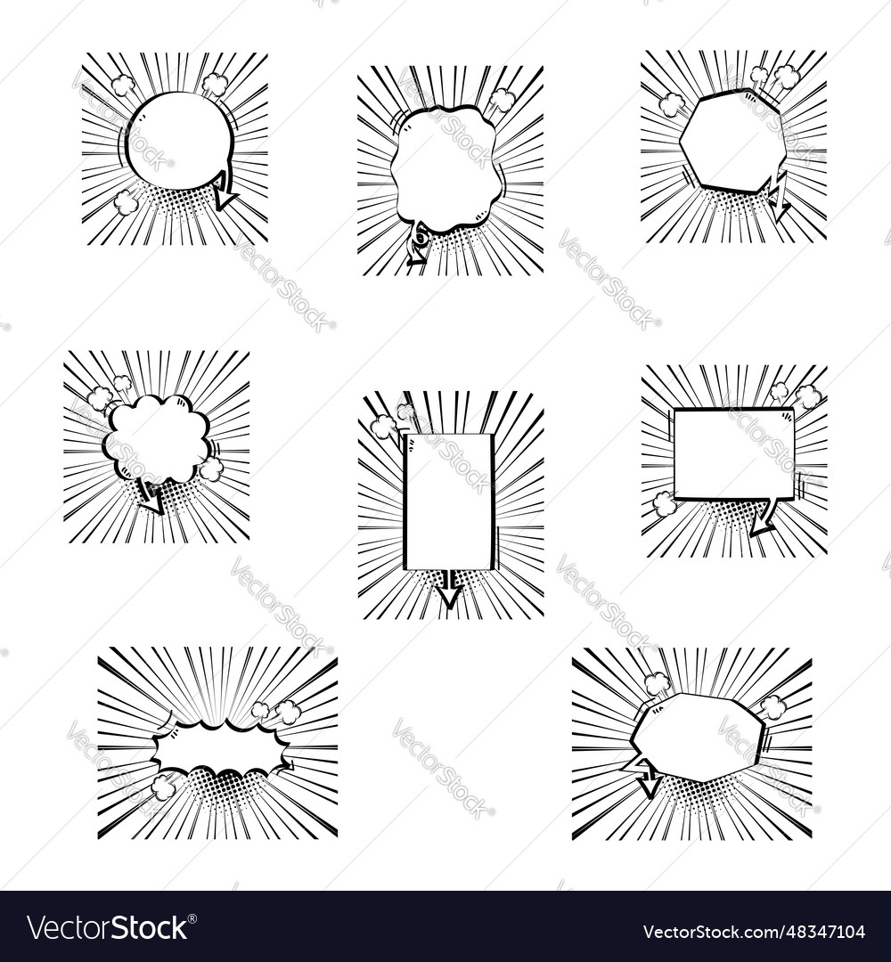 Speech bubble balloon with speed line shout Vector Image Speech bubble balloon with speed line shout