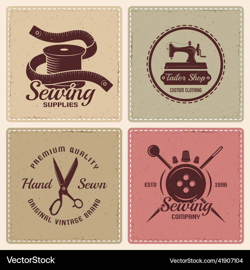 Tailor icon set Royalty Free Vector Image - VectorStock