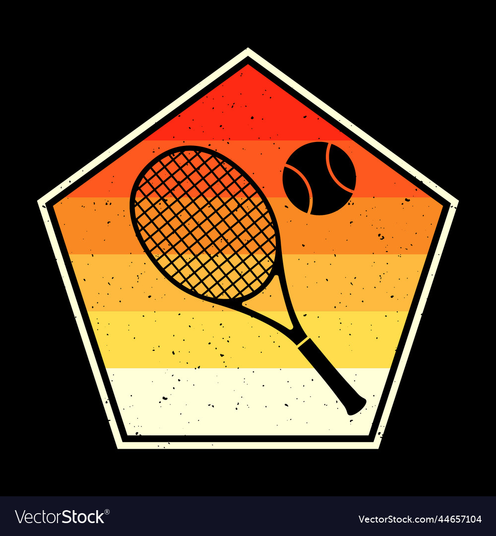 Tennis players retro vintage t-shirt design