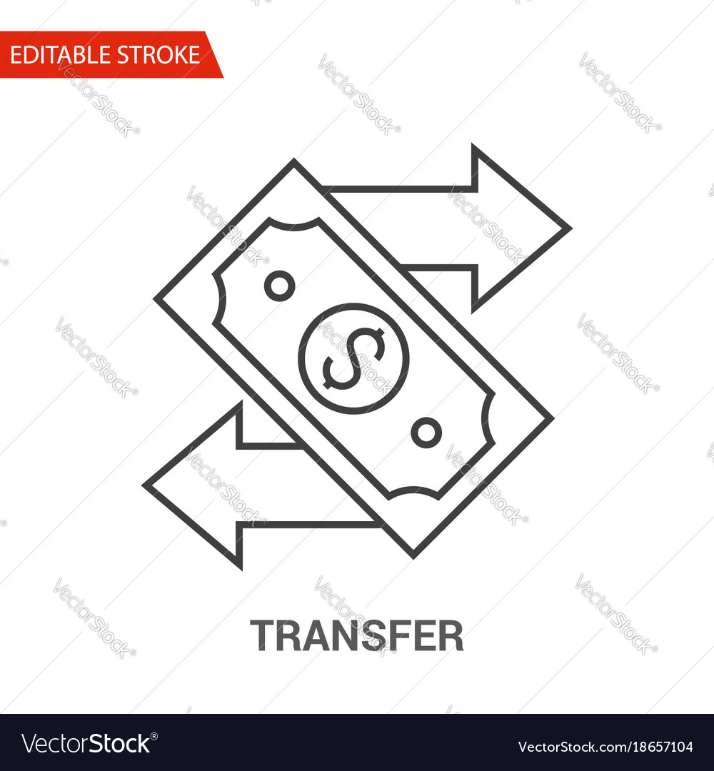 Transfer-Symbol dünne Linie