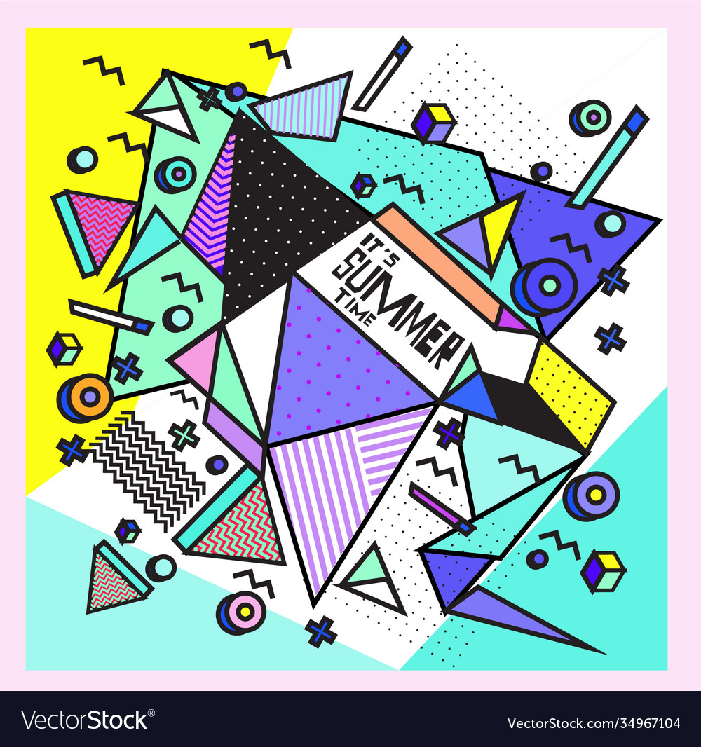 Triangle geometric forms for summer design event