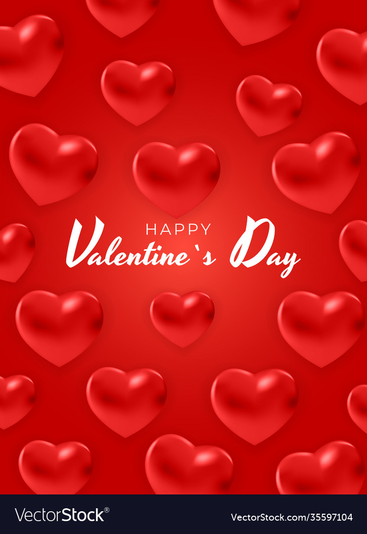 Valentine s day background design with hearts