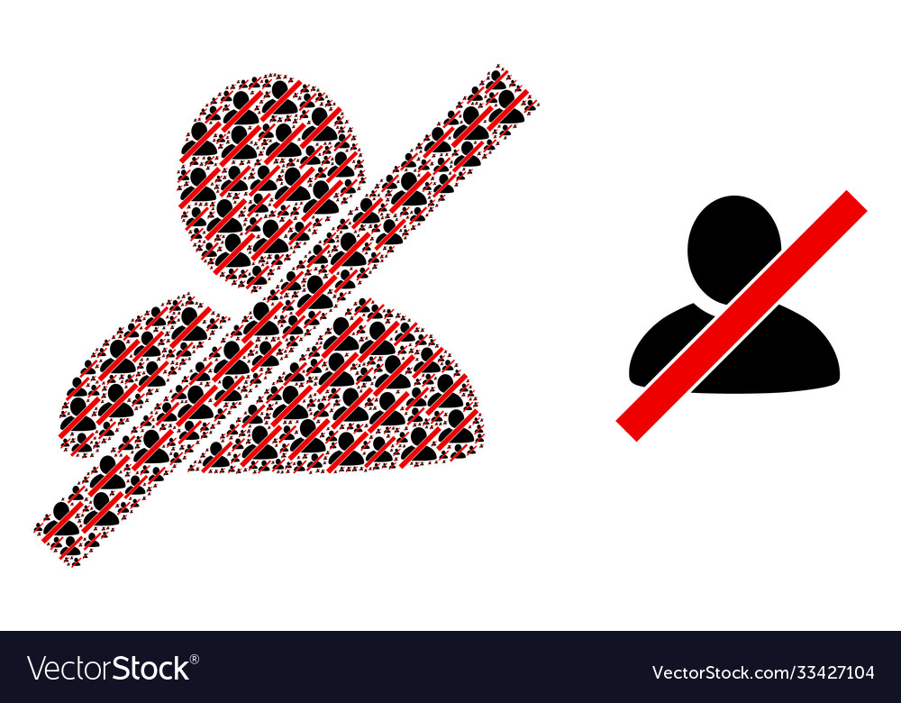 Wrong user composition items vector image Wrong user composition items