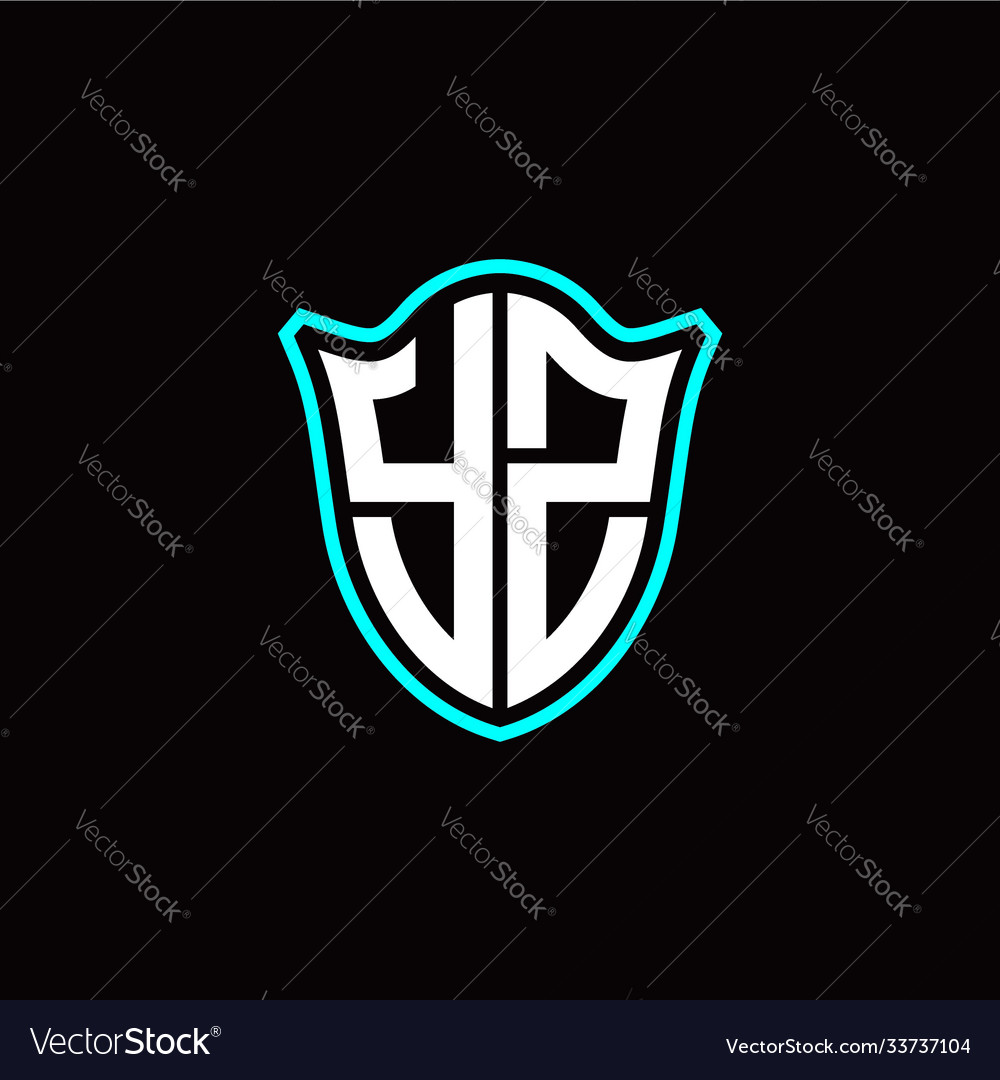 Y z initials monogram logo shield designs modern