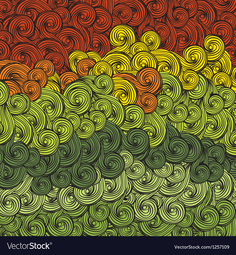 Abstract multi colored wave pattern