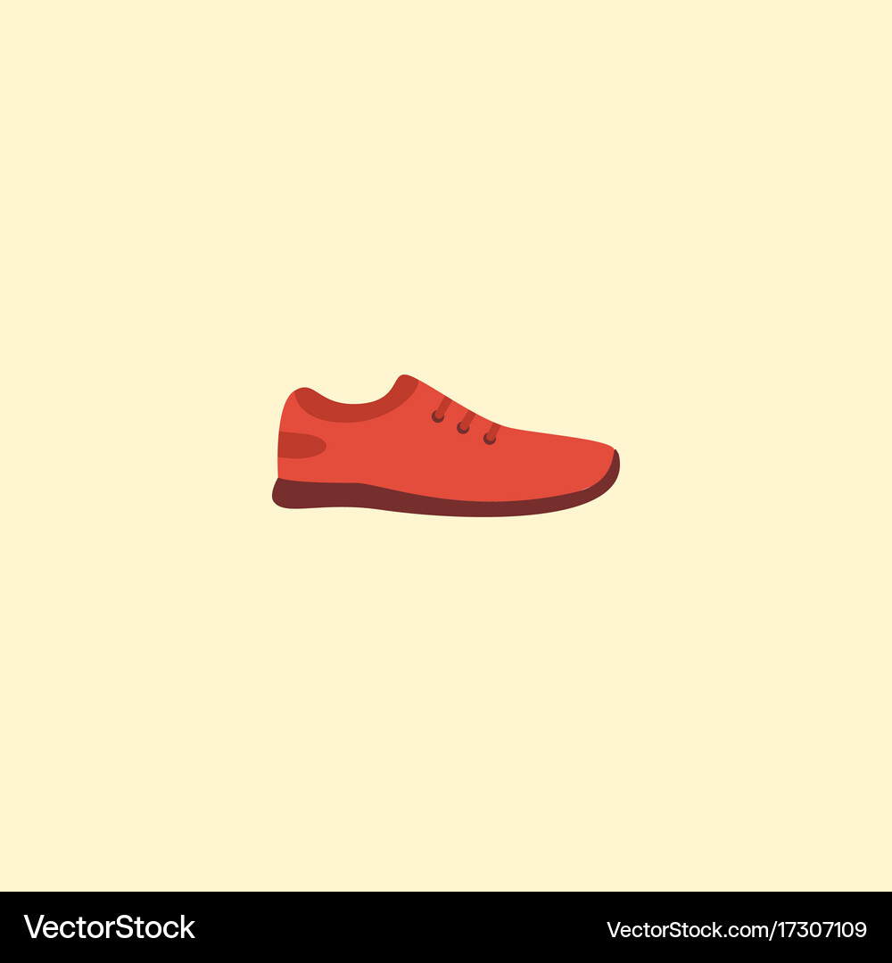 Flat icon sneakers element Royalty Free Vector Image