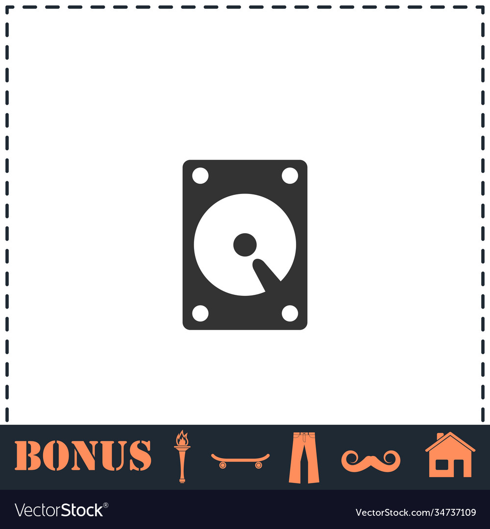 Hard drive icon flat