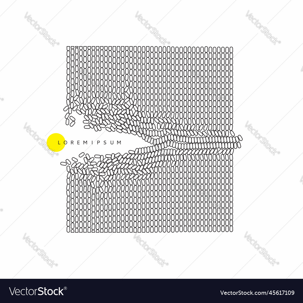 Irregular array or matrix of random ovals