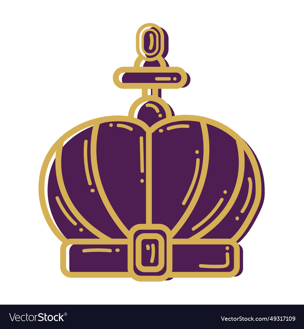 Isolated crown icon royalty Royalty Free Vector Image