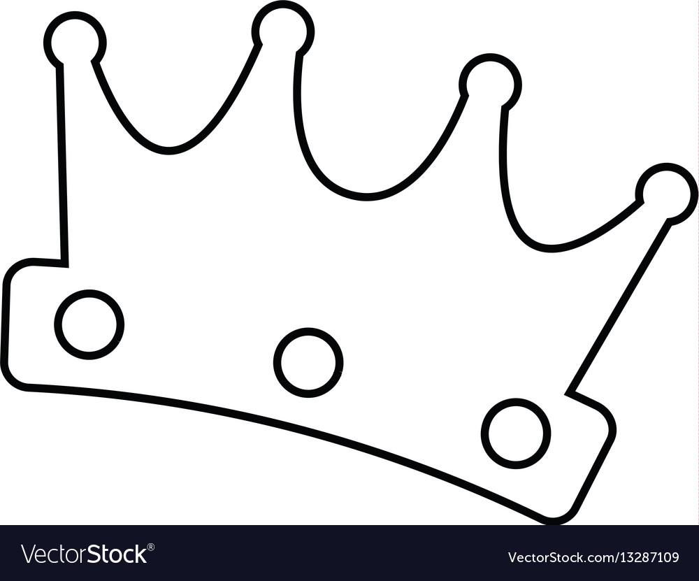 Download Isolated crown outline Royalty Free Vector Image