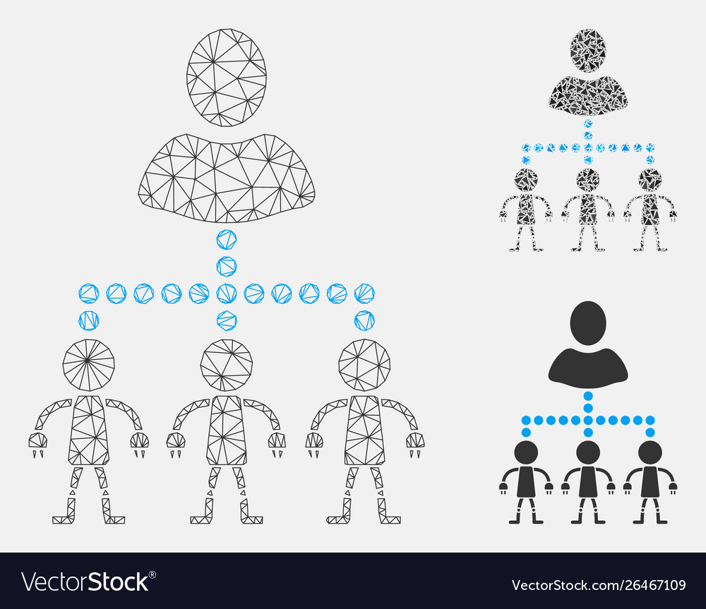 Manage androids mesh wire frame model vector image Manage androids mesh wire frame model