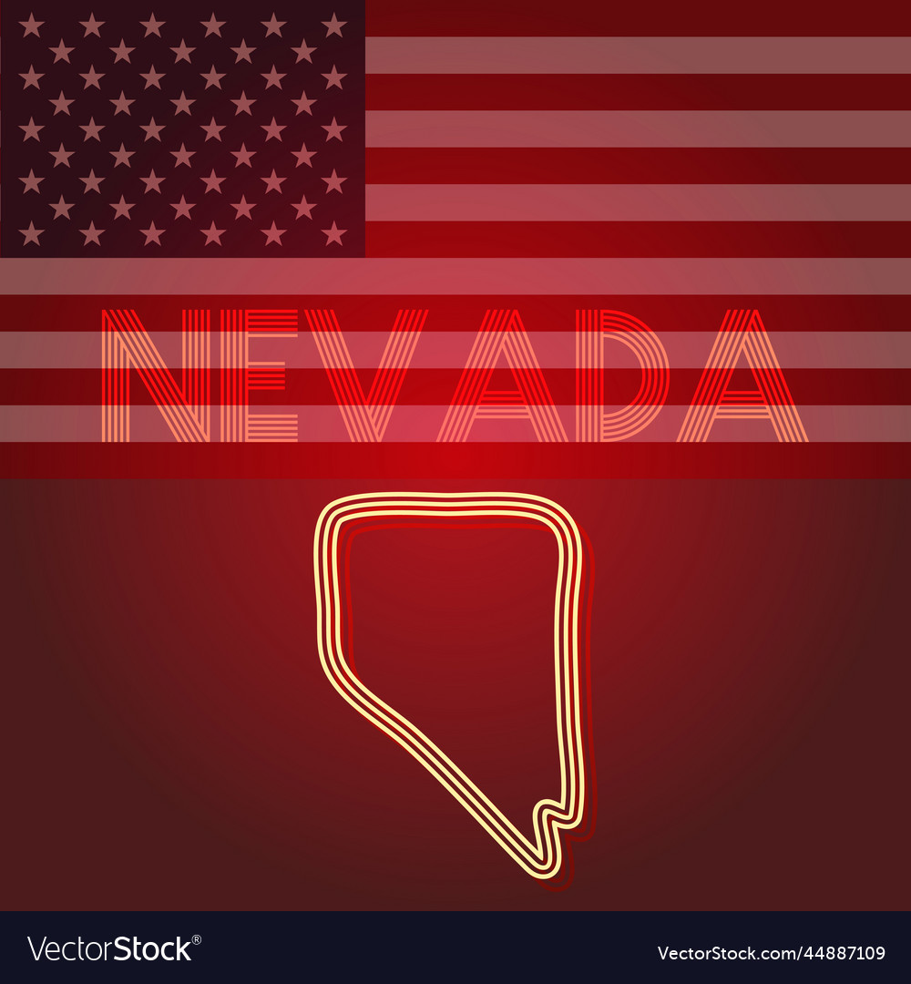 Nevada map part of the united states america