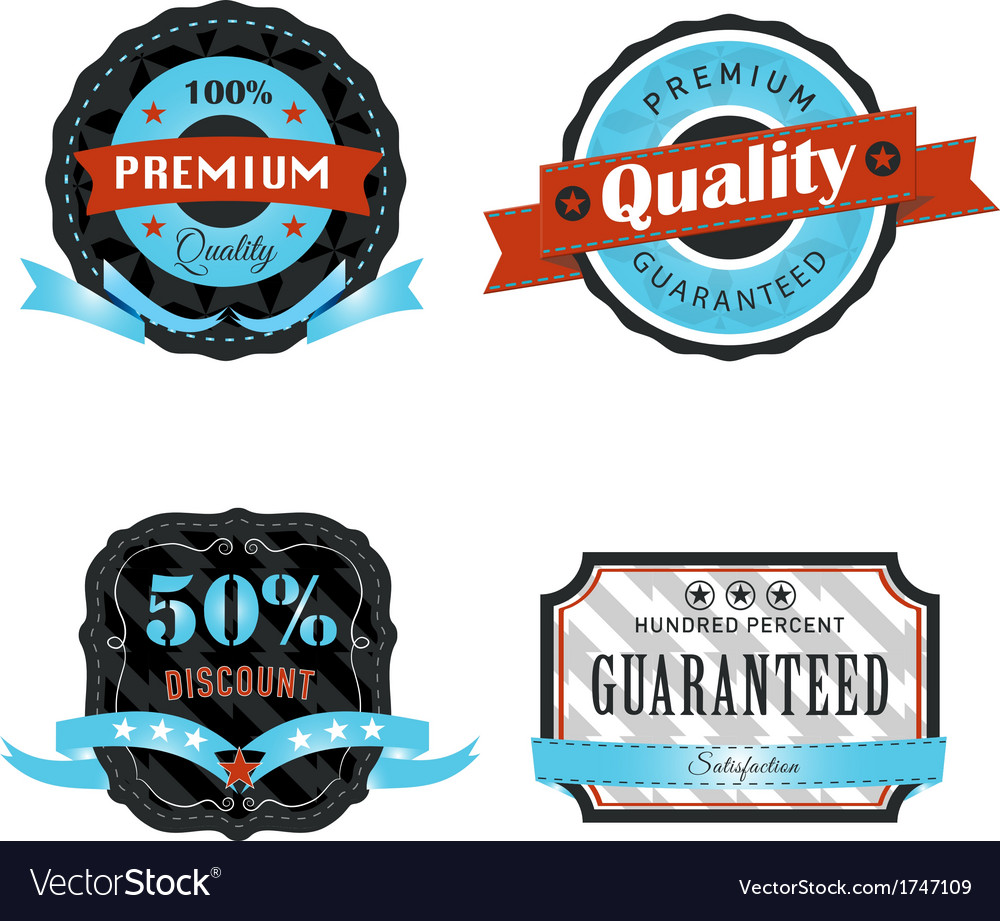 Retro Labels & Buttons Collection