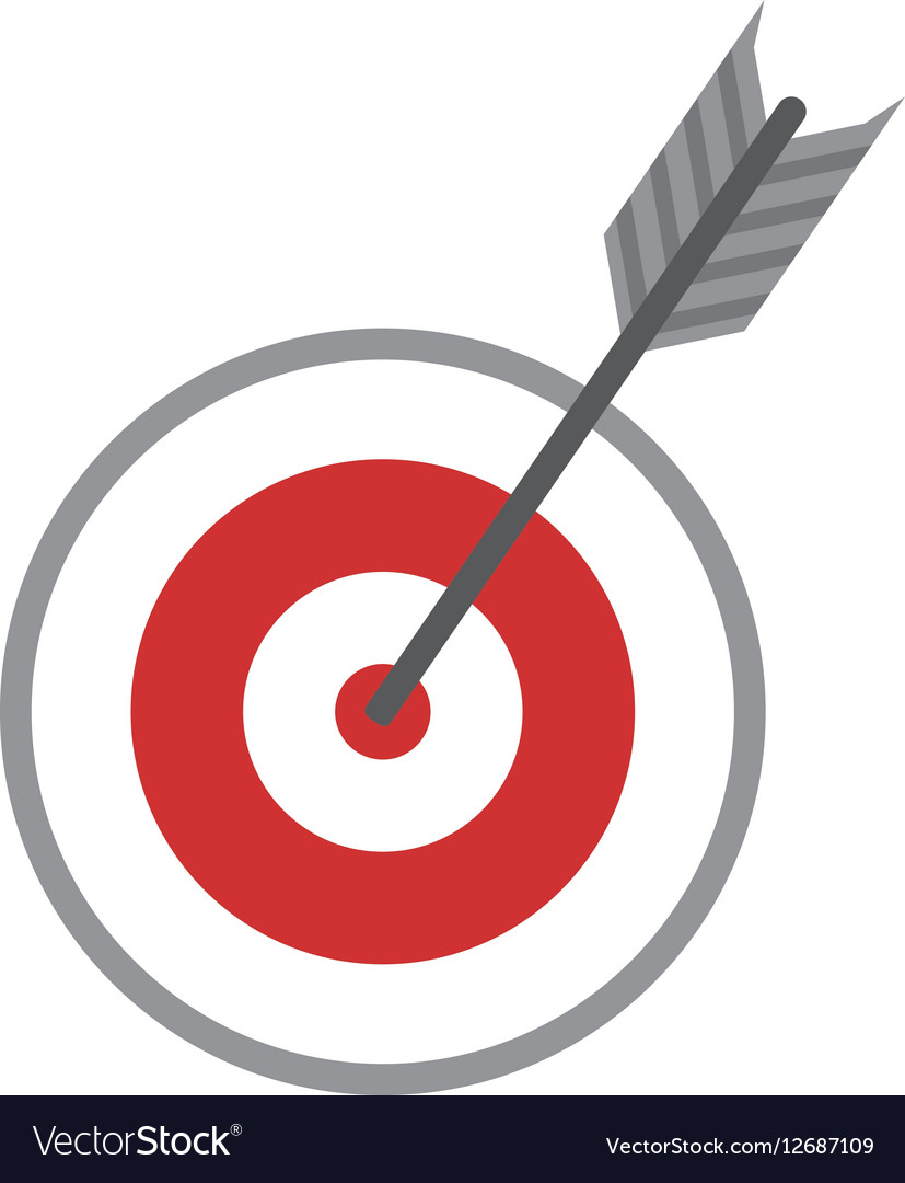 Round target dartboard Royalty Free Vector Image