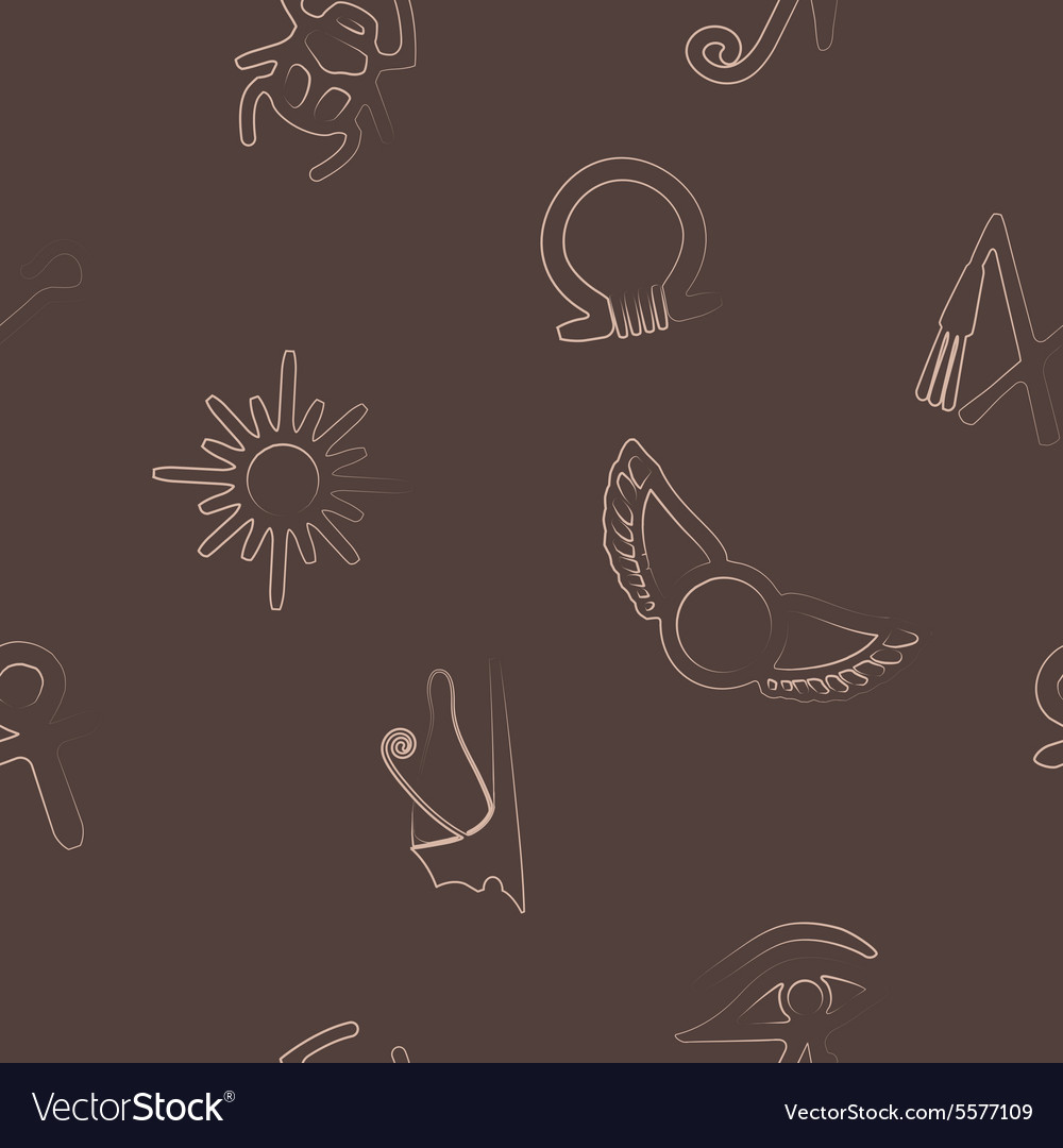 Seamless background with egyptian symbols