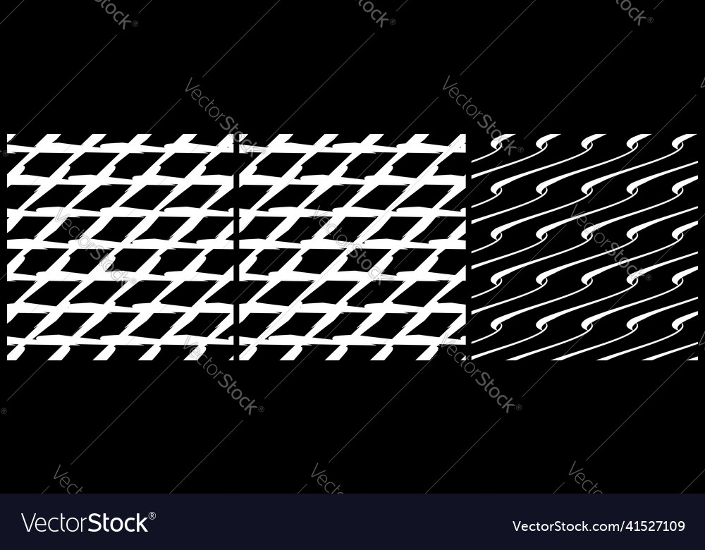 Set of 3 seamless pattern texture vector image Set of 3 seamless pattern texture