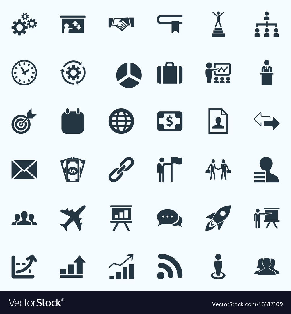 Set of simple solution icons