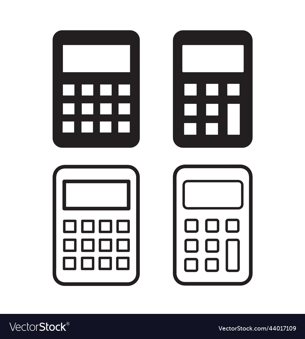 Simple calculator icon Royalty Free Vector Image