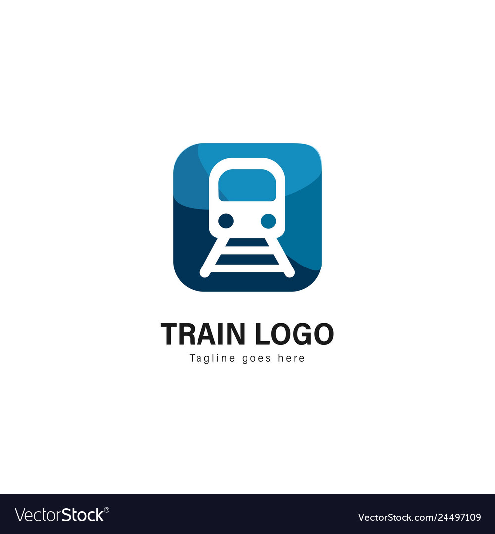 Train logo template design logo with modern Vector Image