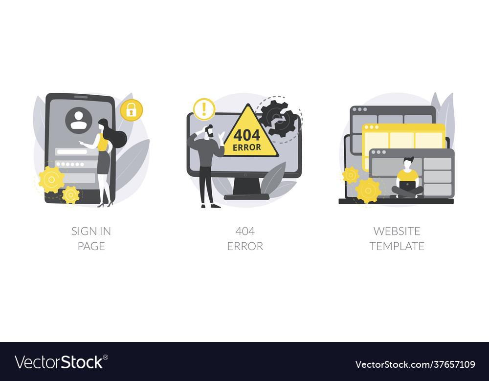 Website page interface abstract concept vector image Website page interface abstract concept