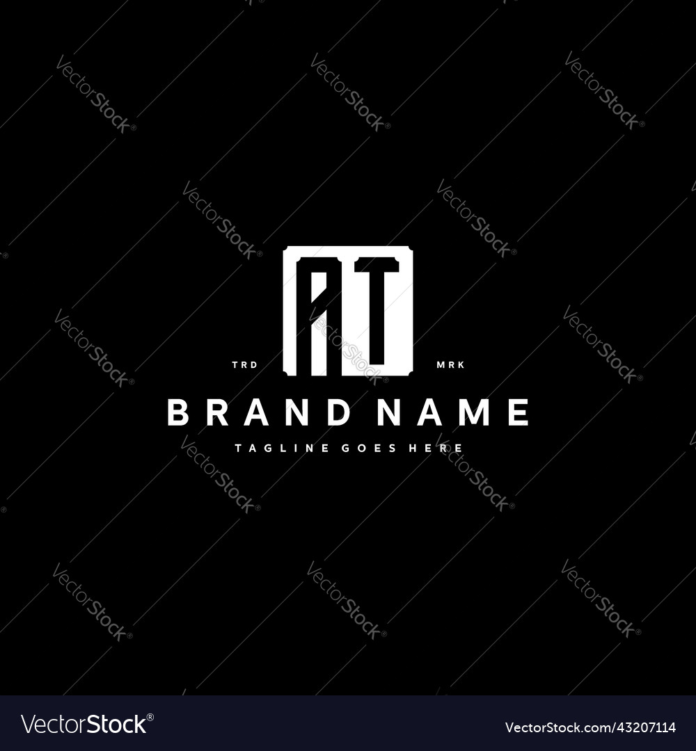 At monogram logo design with square rectangular