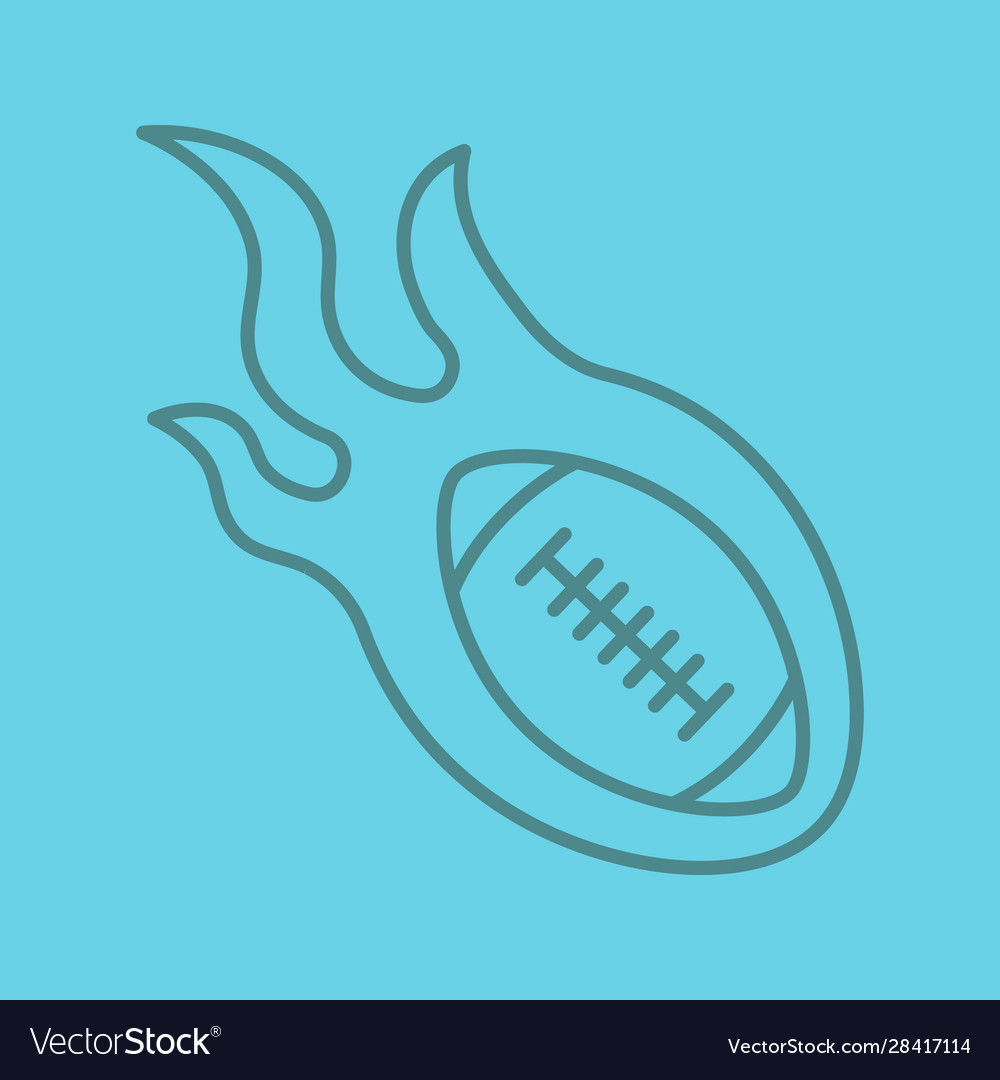 Burning Rugby Ball Icon
