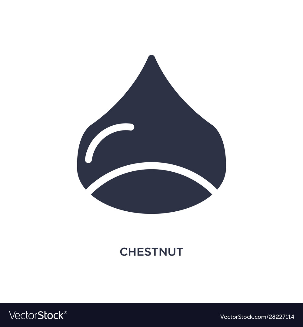 Chestnut icon on white background simple element