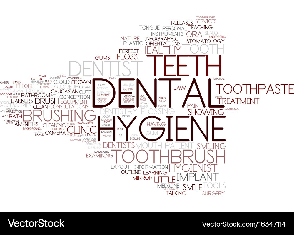 Dental Hygiene Word Cloud Concept Royalty Free Vector Image