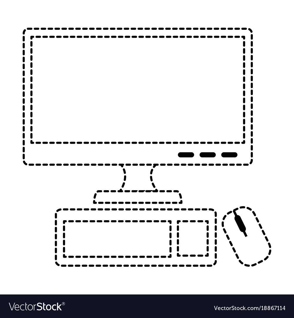 Desktop computer isolated icon