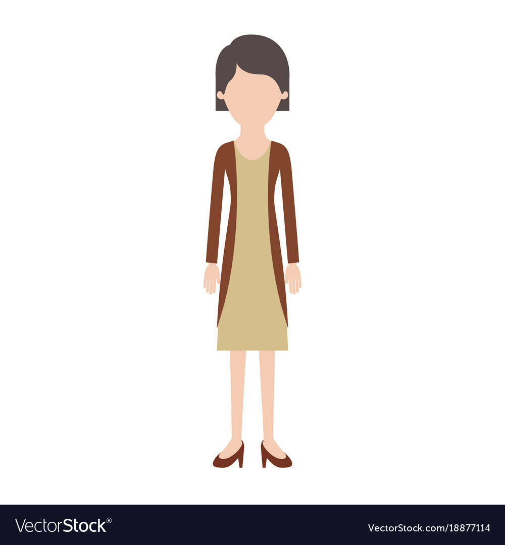 Faceless woman full body with blouse and jacket Vector Image