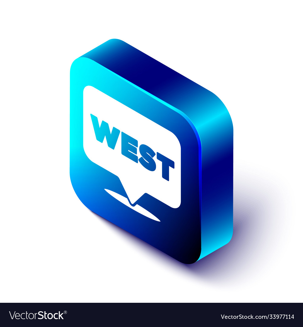 Isometric pointer to wild west icon isolated vector image Isometric pointer to wild west icon isolated