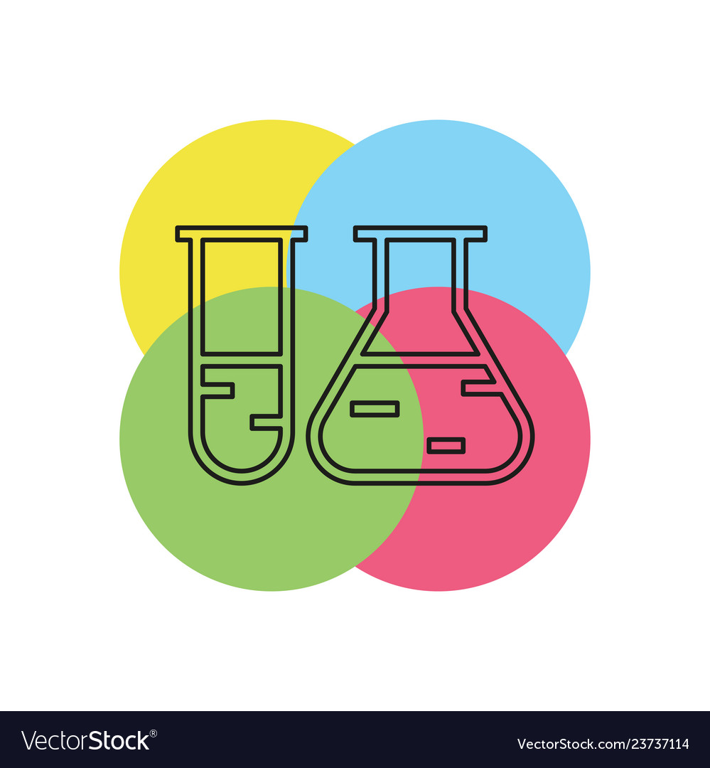 Laboratory tubes icon - chemistry and science