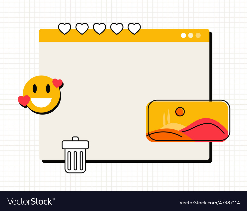 Retro interface for computer concept vector image Retro interface for computer concept