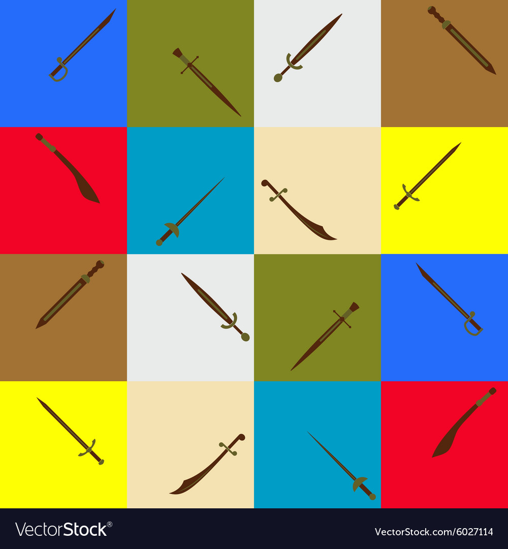 Seamless background with swords