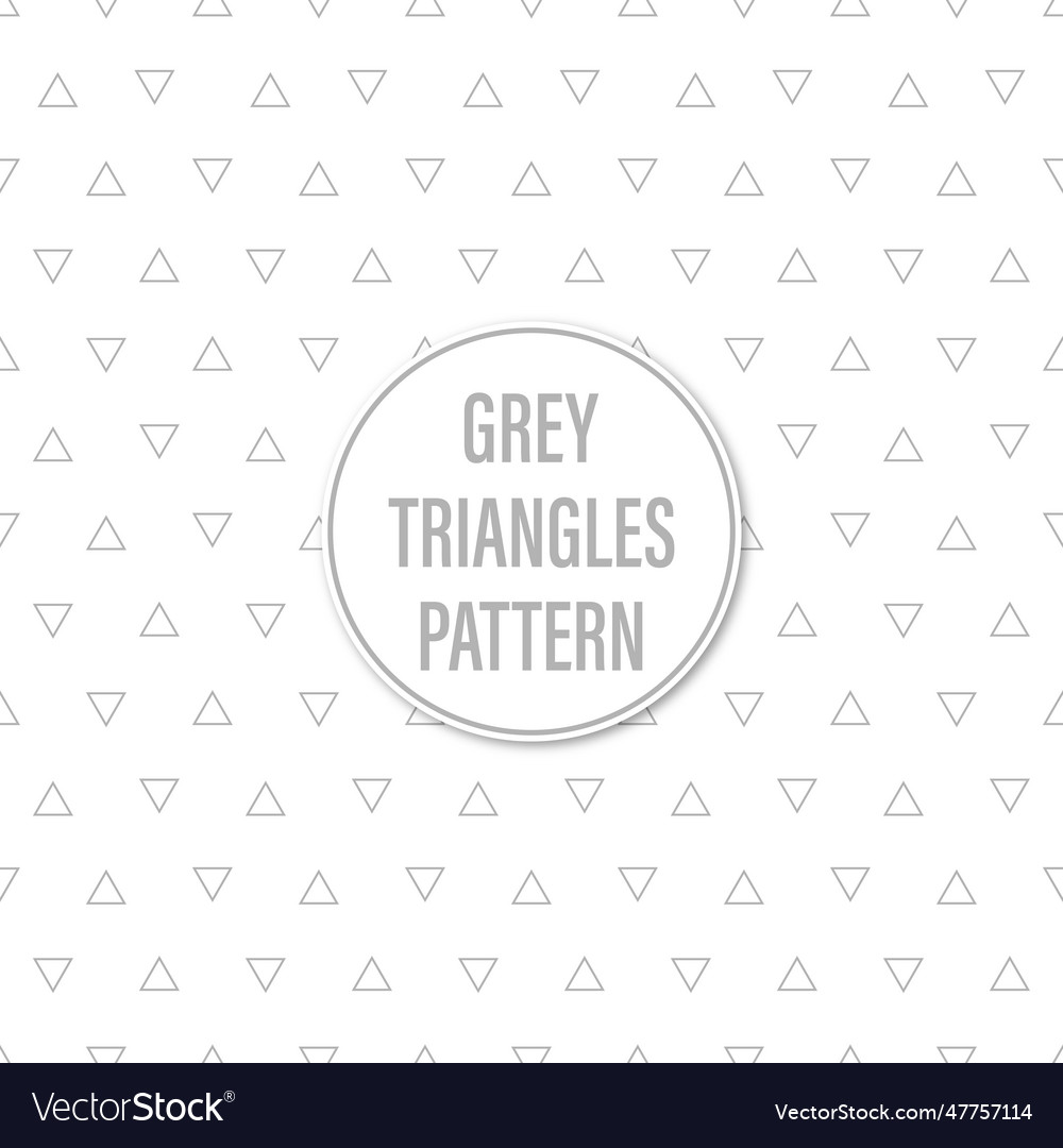 Seamless triangles pattern gray white background