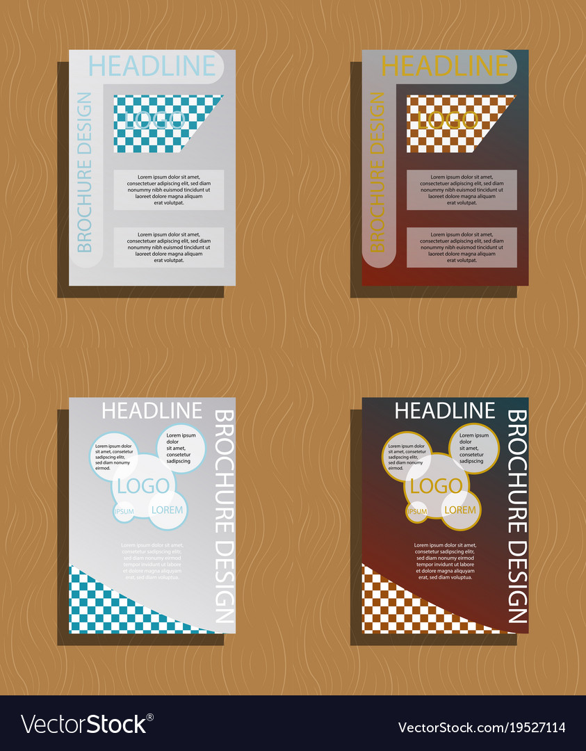 Set of flyer design template - brochure annual