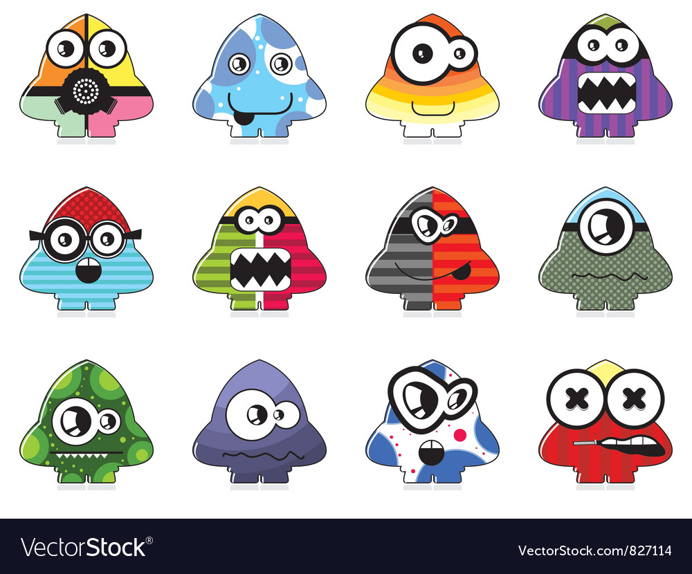 Set of twelve monster