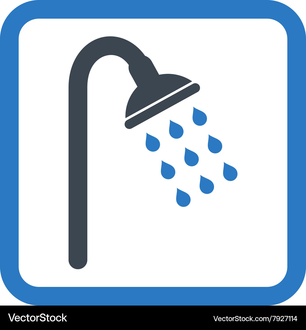Shower flat icon Royalty Free Vector Image - VectorStock