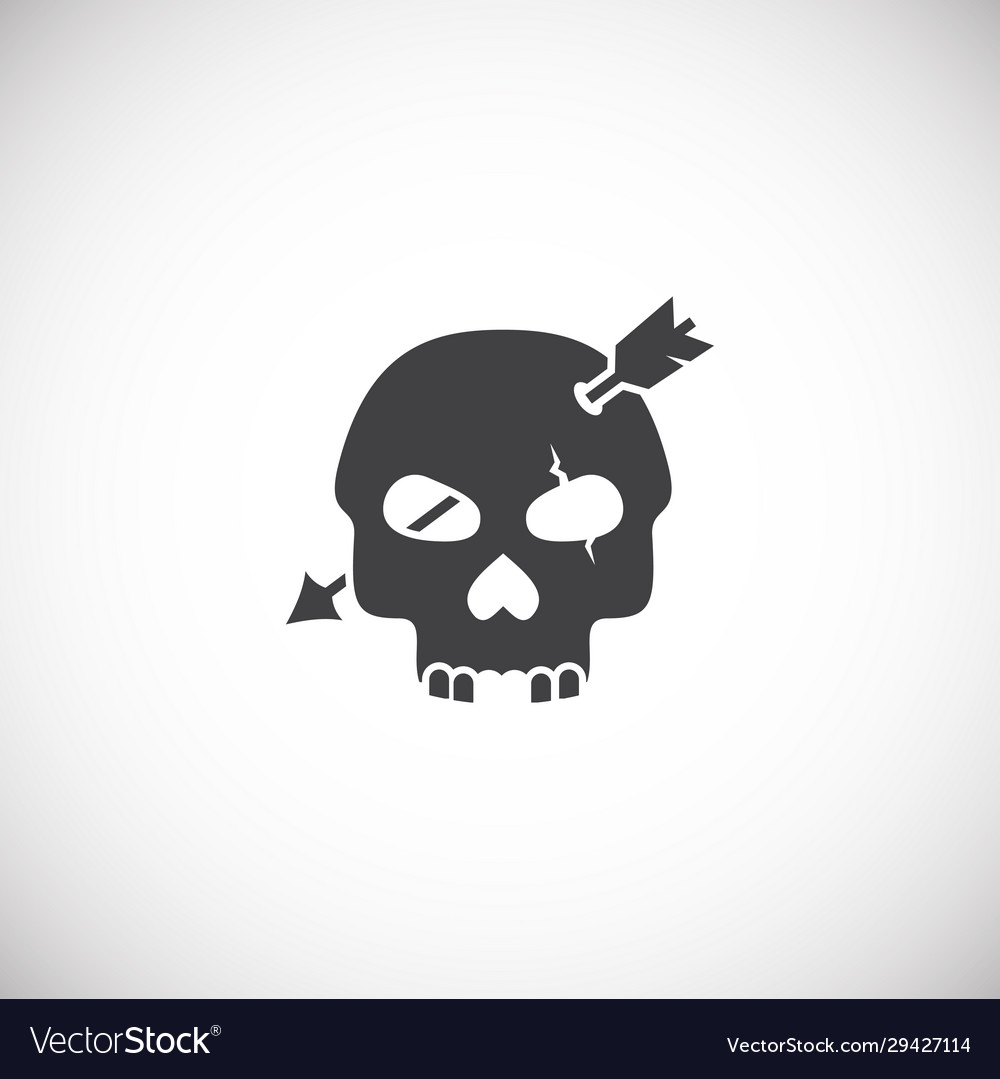 Skull icon on background for graphic and web Vector Image Skull icon on background for graphic and web