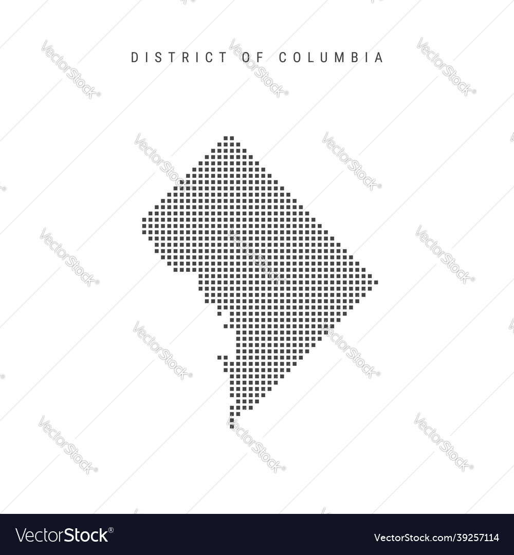 Square dots pattern map of district columbia