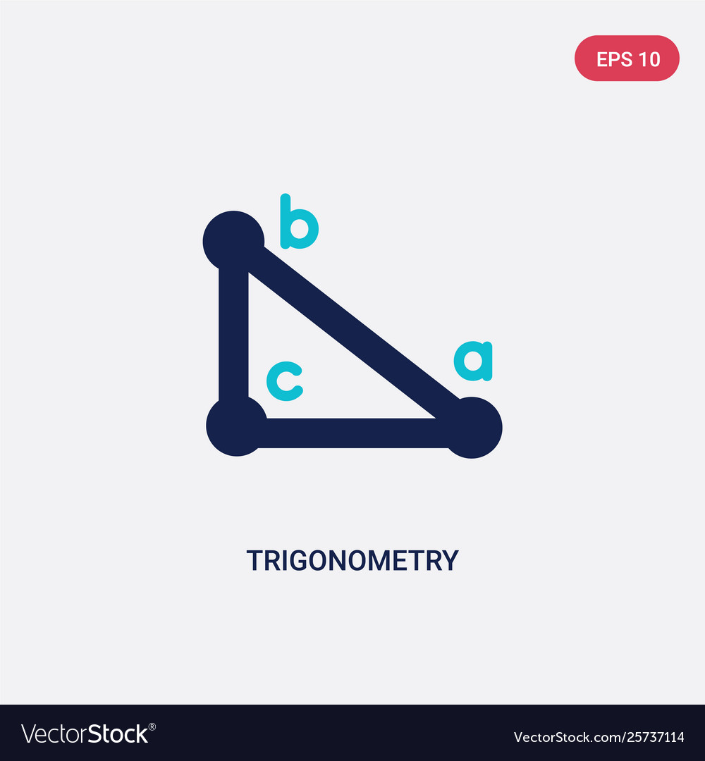 Two color trigonometry icon from e-learning vector image Two color trigonometry icon from e-learning
