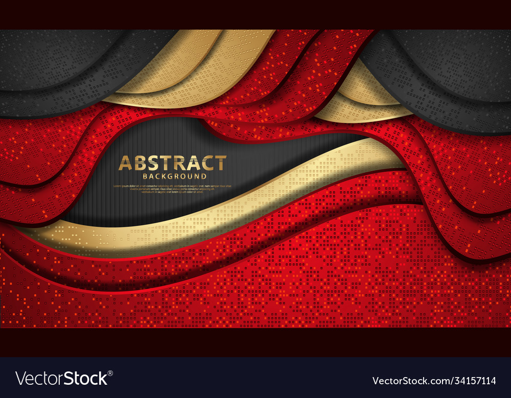 Wave abstract overlap layer on black stripes vector image Wave abstract overlap layer on black stripes