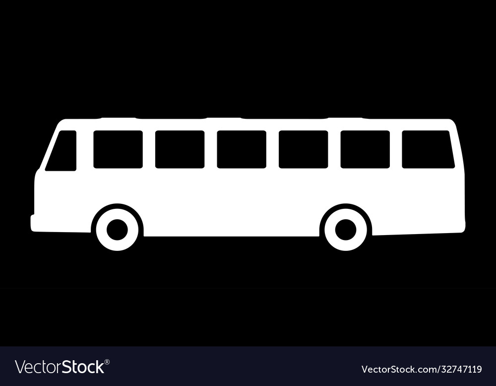 Bus silhouette on a dark background