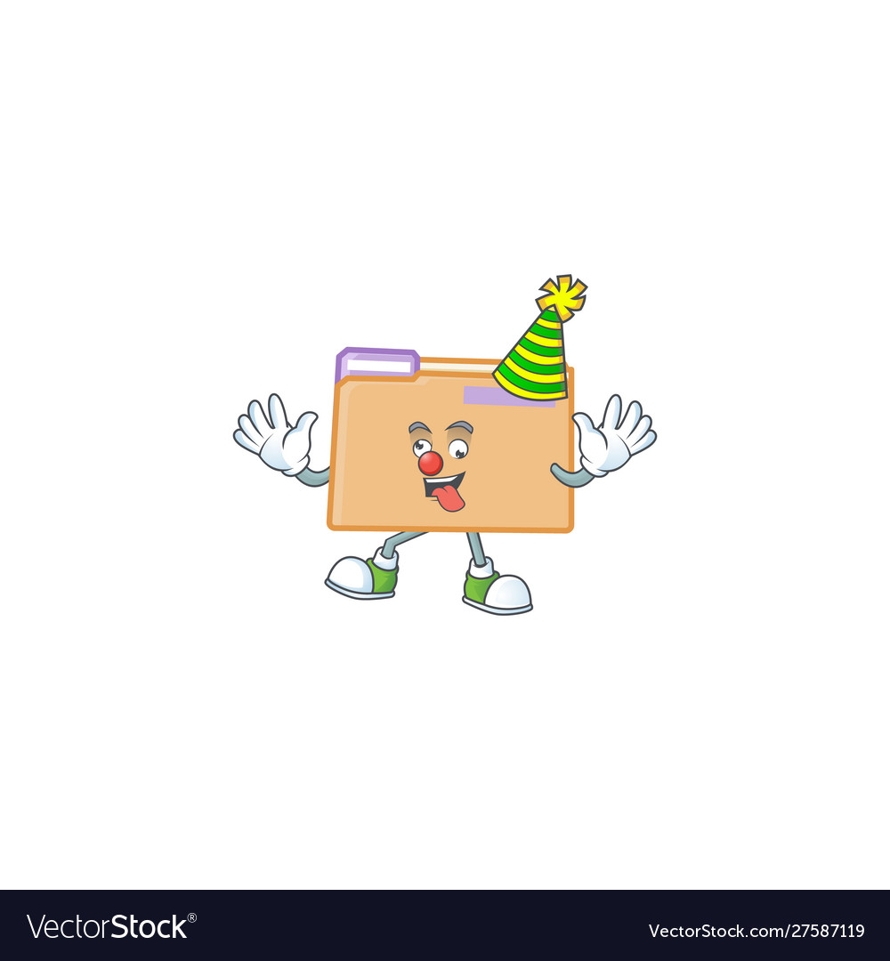 Clown folder data isolated on white background vector image Clown folder data isolated on white background