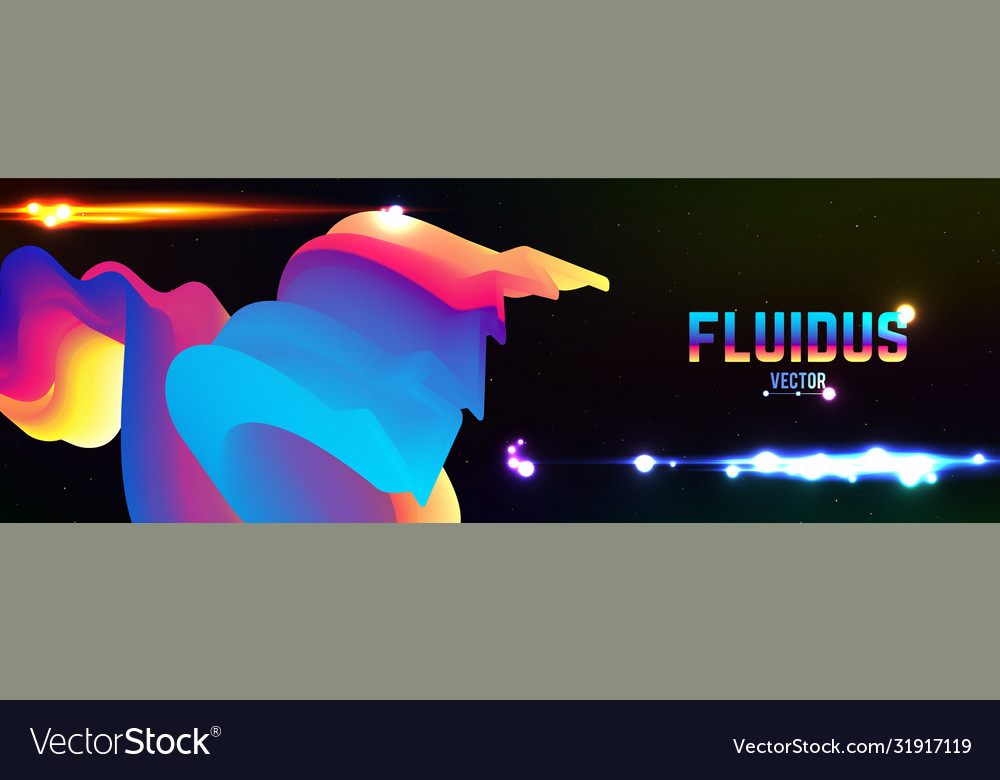 Fluid colorful gradient background modern vector image Fluid colorful gradient background modern