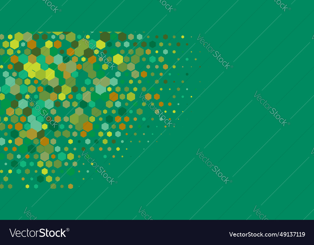 Geometric multi size hexagon with color