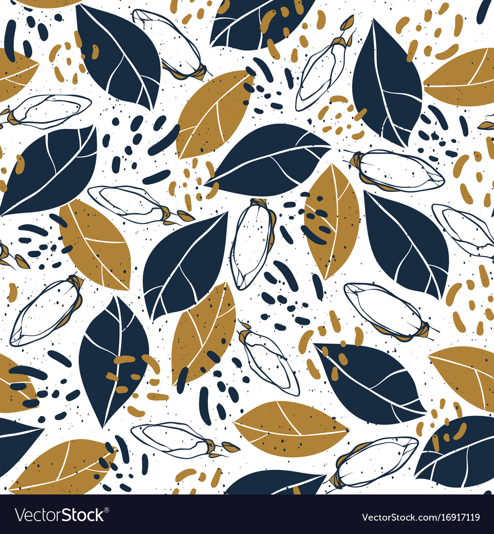 Hand drawn botanical seamless pattern