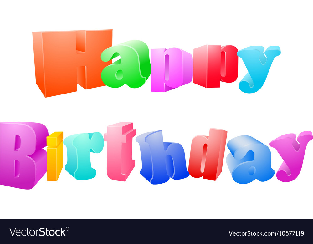 Happy birthday isolated on white background Vector Image