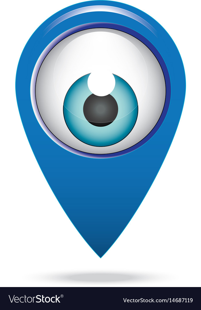 Map pointer icon eye