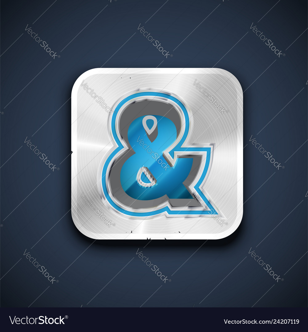 Metallic 3d character from a font set
